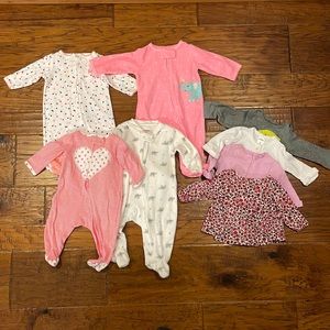 Lot of baby girl clothes 3 months